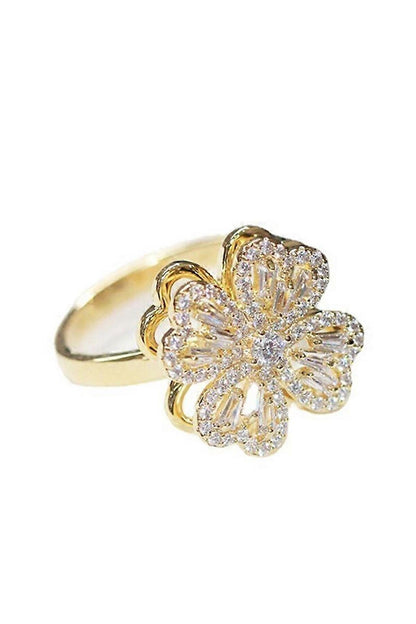 Değerli Yonca Anksiyete Yüzük (Ayarlanabilir)