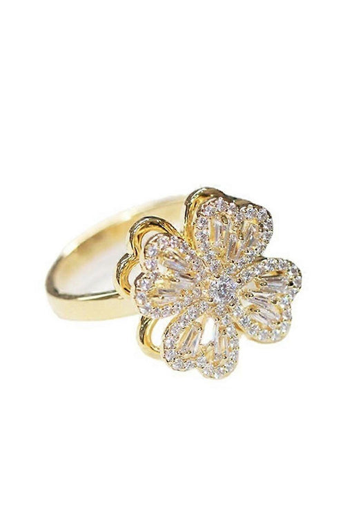 Değerli Yonca Anksiyete Yüzük (Ayarlanabilir)